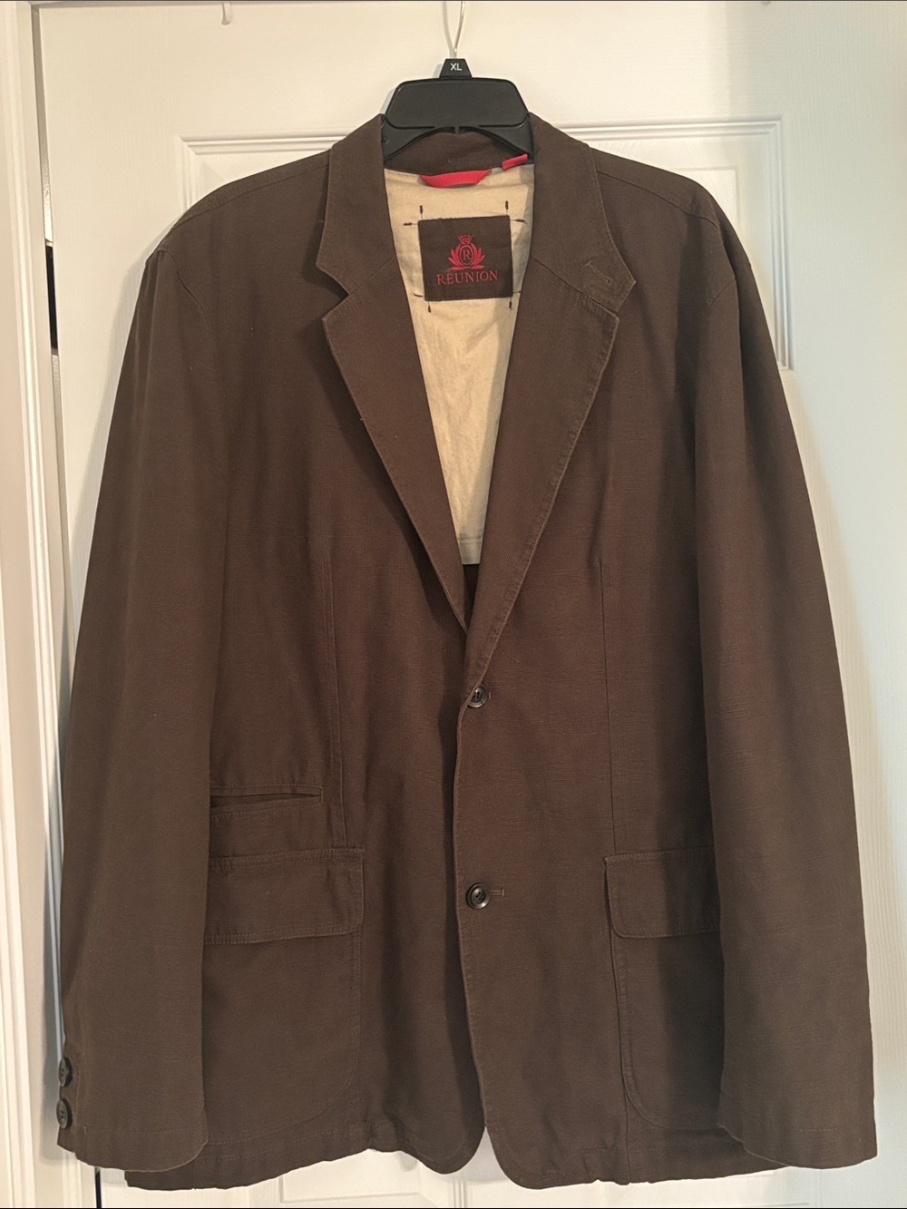 Olive Brown Men's 100% Cotton Blazer - Classic Casual Jacket